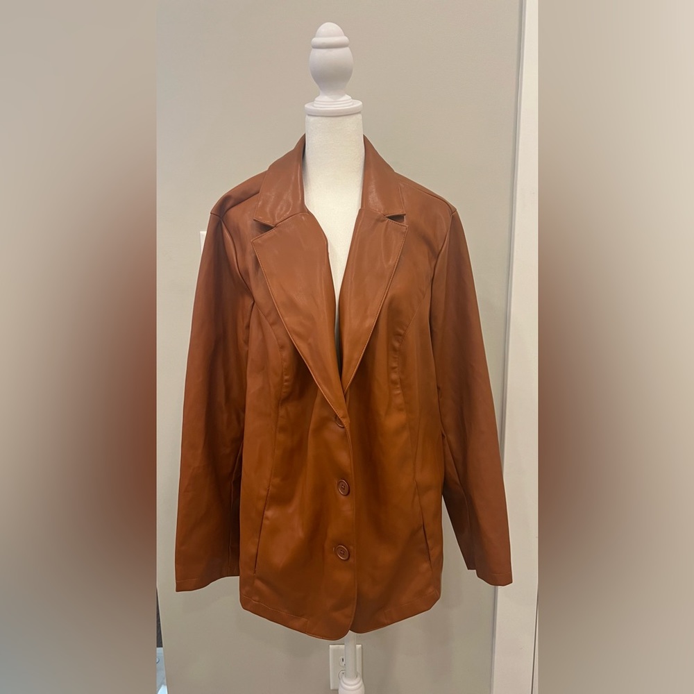D&CO faux leather jacket